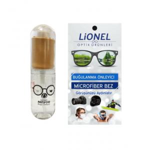 Lionel Antifog Gözlük Camı Buğu Buhar Önleyici Mikrofiber Bez + Sprey 30 ml